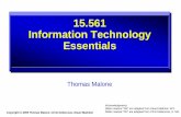 15.561 Information Technology Essentials - MIT … Technology Essentials Thomas Malone ... 311 006 007 212 134 BLACKBOARD ... LMC INSTRUCTIONS