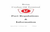 Port Regulations Information - Admir Shippingadmirshipping.com/html/limanlar/botas_irak/portinfo.pdfCeyhan Oil Terminal Port Regulations & Information ... Terminal exercising its rights