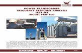 POWER TRANSFORMER FREQUENCY … TRANSFORMER FREQUENCY RESPONSE ANALYSIS TEST SET ... especially on three phase transformers and single ... after installation to insure years of trouble