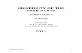 UNIVERSITY OF THE FREE STATEapps.ufs.ac.za/dl/yearbooks/143_yearbook_eng.pdf · This section of the Yearbook of the University of the Free State sets out ... Remember the admission