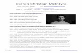 Darren Christian McIntyre - Biographydarrenmcintyre.webs.com/Darren Christian McIntyre -Resume Online... · Phone: (USA) +1 917 608 8651 Email: darrenmcintyre1980@hotmail.com Website