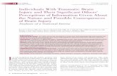 Individuals With Traumatic Brain Injury and Their Signiﬁ ... · PDF filetraumatic brain injury ... Female survivors and those with mild brain injuries ... discharge planning and