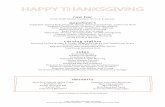 Georgie Thanksgiving 2017 - … Turkey Breast & Conﬁt Thigh with Herbs and Traditional Gravy Roasted Prime Rib with Jus Roasted Salmon with Hollandaise and Lemon Traditional Roasted