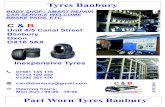 Tyres Banbury - centre-p.co.uk · PDF fileTyres Banbury Part Worn Tyres Banbury BODY SHOP / SMART REPAIR CAR SERVICE WELCOME BRAKE PADS, ETC 07581 145 175 07713 120 222 01295 367 430