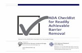ADA Checklist for Readily Achievable Barrier Removal Checklist for Readily Achievable Barrier Removal Based on the 2010 ADA Standards for Accessible Design