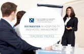 XVI MASTER IN HOSPITALITY AND HOTEL · PDF fileThe Housekeeping Department is often regarded as the ‘backbone’ of the Hospitality Industry in ... The role encompassed Reception,
