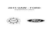 2015 UAW - FORD · PDF file2015 UAW-FORD Unpublished Letters Table of Contents Section Pages Working Agreement Joint Programs Benefits