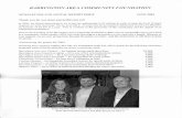 BARRINGTON AREA COMMUNITY  · PDF fileWhat is the mission of the Barrington Area Community Foundation? ... Steven Blanchard Bern Haggard Glenne McMonigal Henry Smogolski