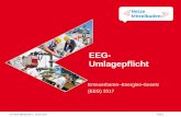 EEG- Umlagepflicht · PDF file© E-Werk Mittelbaden 3. Januar 2017 Folie 2 EEG-Umlagepflicht Wann fällt die volle EEG-Umlage an? Wann fällt die reduzierte EEG