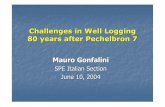 Challenges in well logging short - SPE · PDF file3 A history rich with innovation: evolution of well logging technology Since this first log, the technology evolved very rapidly and,