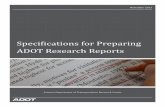 Specifications for Preparing ADOT Research Reports for Preparing ADOT Research Reports ... Sources Used for Instructions and Specifications ... Table of Contents ...