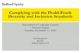 Complying with the Dodd-Frank Diversity and Inclusion · PDF fileComplying with the Dodd-Frank Diversity and Inclusion Standards Association of Corporate Counsel Arizona Chapter .