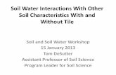 Soil Water Interactions With Other Soil Characteristics ... Water Interactions With Other Soil Characteristics With and Without Tile Soil and Soil Water Workshop 15 January 2013 Tom