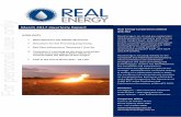 Real Energy Corporation Limited ASX: RLE HIGHLIGHTS · PDF fileReal Energy Corporation Limited (ASX: RLE and Real Energy) is pleased to provide an update to shareholders for the quarter
