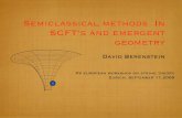 Semiclassical methods In SCFT’s and emergent geometryswood/stringworkshop/slides/beren... · Semiclassical methods In SCFT’s and emergent geometry David Berenstein XV european