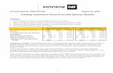 Finning Announces Record Second Quarter · PDF fileFinning Announces Record Second Quarter Results ... delivered in 2008, ... director and resident of Chile and recently was President