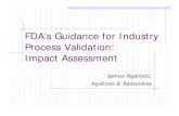 FDA’s Guidance for Industry Process Validation: Impact ... · PDF fileFDA’s Guidance for Industry Process Validation: Impact Assessment James Agalloco, Agalloco & Associates