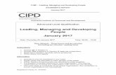 Leading, Managing and Developing People January 2017 · PDF file7LMP – Leading, Managing and Developing People EXAMINER'S REPORT January 2017 2 Registered charity no: 1079797 You