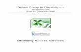Seven Steps to Creating an Accessible Excel · PDF fileSeven Steps to Creating an Accessible Excel Document TABLE ... Excel files may be granted an accommodations ... worksheet might