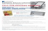 Letters About Literature Contest - Read. · PDF fileTeachers should submit class sets in one envelope rather than submitting let-ters individually in single envelopes. ... Letters