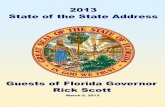 2013 State of the State Address - Florida Governor Rick · PDF file · 2013-03-052013 State of the State Address Guests of Florida Governor Rick Scott March 5, ... PortMiami has maintained