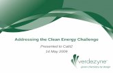 Addressing the Clean Energy Challenge - Calit2@UCI Clean Energy Challenge... · Addressing the Clean Energy Challenge Presented to Calit2 14 May 2009 green chemistry by design. 2