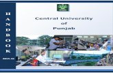 A Central Universitycup.edu.in/documents/Handbook 3.8.15.pdfProfile The Central University of Punjab, Bathinda (Punjab) has been established through the Central Universities Act 2009