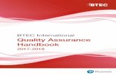 BTEC International Quality Assurance Handbook - Edexcel · PDF file4 Which qualifications does this handbook cover? The guidance in this handbook relates to the quality assurance of
