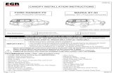 FORD RANGER PX MAZDA BT-50 - EGR Auto | - PX-J26 Flee… ·  · 2014-03-24Page 2 of 18 09/08/12 CP0073a PARTS CHECK SHEET Canopy Qty - 1 PARTS IN MAIN CARTON Rail Extrusion Tub Stop