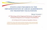 STATUS AND PROGRESS IN THE IMPLEMENTATION OF ASEAN ... - Current status & progress... · STATUS AND PROGRESS IN THE IMPLEMENTATION OF ASEAN AGREEMENTS ON TRANSPORT FACILITATION ...