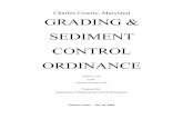 Charles County, Maryland GRADING & SEDIMENT ... County, Maryland GRADING & SEDIMENT CONTROL ORDINANCE Chapter 244 of the Charles County Code Prepared By: Department of Planning and