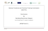 Curriculum for Building Electrician (Helper) Electrician (Helper... · Overview about the programme – Curriculum for Building Electrician (Helper) ... This allows trainees to actively