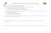 Biology Keystone Review Packet - epasd. · PDF fileModule A- Bioenergetics 18. Using a microscope, a student observes a small, green organelle in a plant cell. ... Biology Keystone