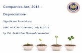 Companies Act, 2013 - Depreciation- · PDF fileCompanies Act, 2013 - Depreciation- ... expected to be available for use by the entity or the ... (toll roads) created under