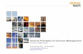 General Principles of Contract Management - Driver · PDF fileGeneral Principles of Contract Management. Training to DEME ... • Driver Trett established in 2012 when Trett Consulting