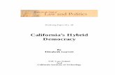 California's Hybrid Democracy - Sacramento State fellows pdf readings... · California’s Hybrid Democracy Elizabeth Garrett* ... * Professor of Law and Political Science, University