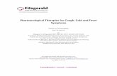 Pharmacological Therapies for Cough, Cold and Fever · PDF filePharmacological Therapies for Cough, Cold ... Editorial Board Member, The Nurse Practitioner Journal, Medscape Nursing,