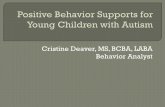 Cristine Deaver, MS, BCBA, LABA Behavior   Behaviors Supports...And last but not least behavior . ... Assessment and Placement Program (VB-MAPP) ... Applied Verbal Behavior