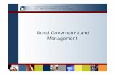 Rural Governance and Management (Presentation) Objectives • Participants will explore various types of governance models and structures that are best aligned with rural CoCs, and