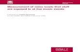 Measurement of noise levels that staff are exposed to at ... · PDF fileMeasurement of noise levels that ... Measurement of noise levels that staff are exposed to at live ... be given