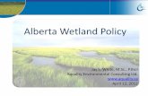 Alberta Wetland Policy - · PDF fileThe goal of the Alberta Wetland Policy is to maintain wetland area in Alberta such that the ecological, social, ... “bank”, e.g. Ducks Unlimited
