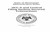 UCC-9 and Central Filing System Secured … Administrative Rules UCC-9 and Central Filing System Secured Transactions TABLE OF CONTENTS Table of Contents ----- - i
