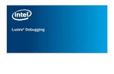 Lustre* Debugging Overview - Intel Debugging - Overview ... Sysctl supports the I-NET Subsystem (thus ALL the Subsystems) View Debug Types with sysctl and LNET # sysctl 1 net. debug