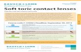 Soft toric contact lenses - Academy of Vision Care - Bausch Toric Lenses.pdf · Soft toric contact lenses ... (BVP) of the lens, and the design will be based on manufacturing technique.
