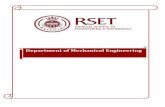 Department of Mechanical Engineering OF MECHANICAL ENGINEERING COURSE HANDOUT: S6 Page 2 RSET VISION RSET MISSION To evolve into a premier technological and research institution, moulding