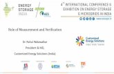 Role of Measurement and Verification of Measurement and Verification Dr. Rahul Walawalkar President & MD, Customized Energy Solutions (India) Introduction •Until recent past •Reactive
