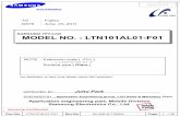 MODEL NO. : LTN101AL01-F01 - · PDF fileDoc.No. LTN101AL01 -F01 Rev.No 04 -A00 S 110624 Page 3 / 30 Samsung Confidential REVISION HISTORY Approval Date Revision No. Page Summary Oct.