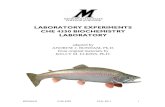 LABORATORY EXPERIMENTS CHE 4350 …bonhamchemistry.com/wp-content/uploads/2011/08/CHE4350_Lab_Manual...LABORATORY EXPERIMENTS CHE 4350 BIOCHEMISTRY LABORATORY adapted by ... preparing