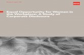 Equal Opportunity for Women in the Workplace: A … Opportunity for Women in the Workplace: A Study of Corporate Disclosure Kate Grosser International Centre for Corporate Social Responsibility
