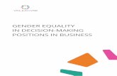 GENDER EQUALITY IN DECISION-MAKING POSITIONS IN · PDF file8 Gender equality in decision-making positions in business The survey was also distributed to 60 people, primarily young